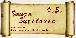 Vanja Šutilović vizit kartica